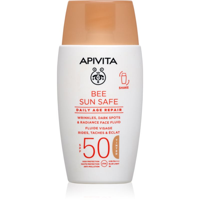Apivita Bee Sun Safe Daily Age Repair Tinted Fluid SPF50 tónovací ochranný krém SPF 50 50 ml