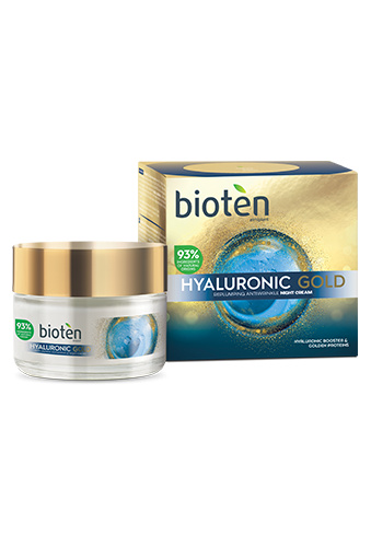 BIOTEN Hyaluronic GOLD krém proti vráskám noční, 50ml