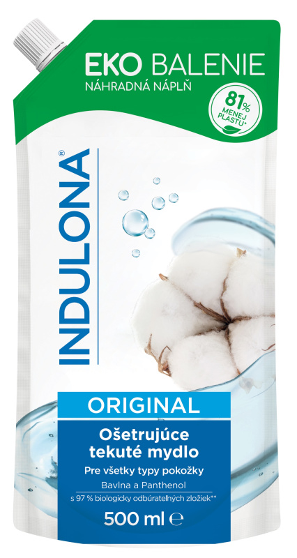 Náplň do tekutého mýdla Indulona - originál, 500 ml