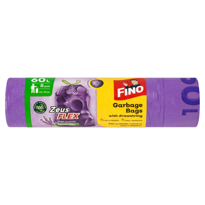 Fino Zeus Flex Aromatic - zatahovací pytle na odpadky - 60 l, 8 ks, 35 mikronů