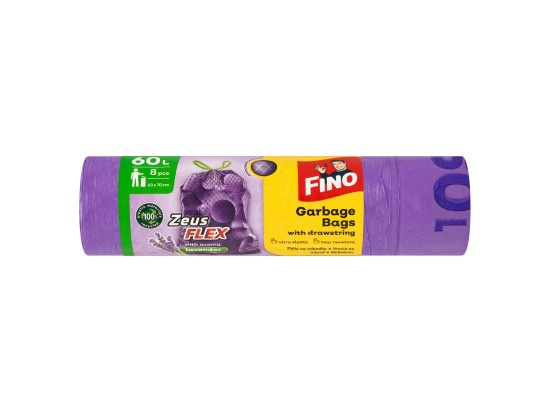 Fino Zeus Flex Aromatic - zatahovací pytle na odpadky - 60 l, 8 ks, 35 mikronů