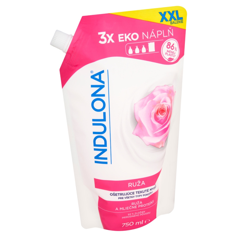 Indulona - tekuté mýdlo - náhradní náplň růže, 750 ml