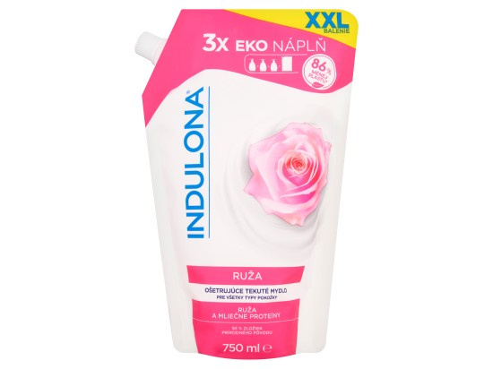 Indulona - tekuté mýdlo - náhradní náplň růže, 750 ml