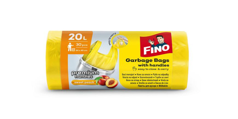 Fino Premium Aromatic - pytle na odpadky - s uchy, 20 l, 440 x 490 mm, 30 ks