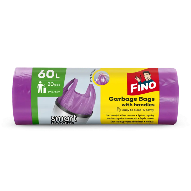 Fino Premium Handles pytle na odpadky s vůní bobulí 60 l