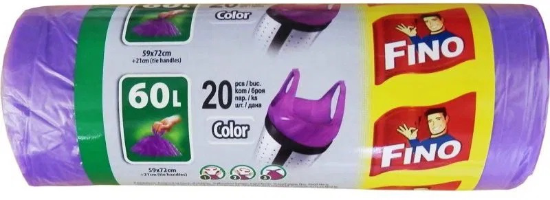 Fino Green Life Fino Color pytle do odpadkového koše s uchy, 60 l