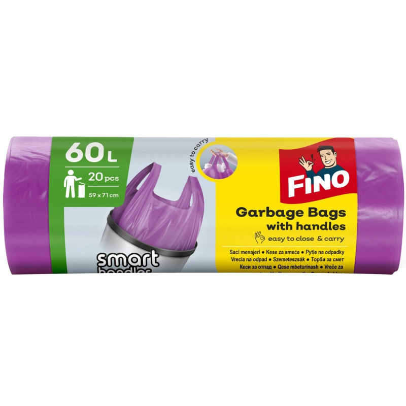 Fino Green Life Fino Color pytle do odpadkového koše s uchy, 60 l