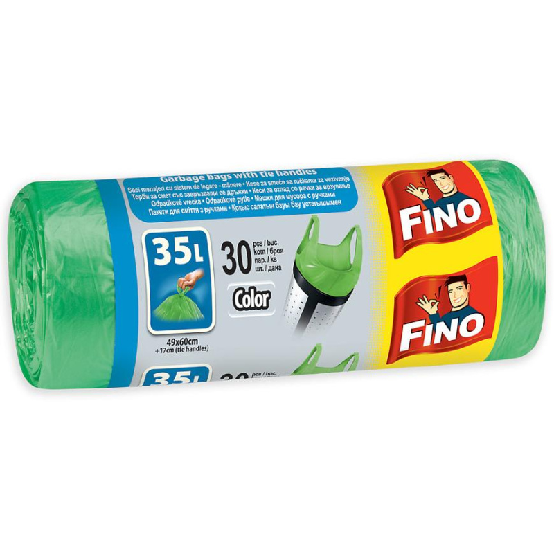 Fino Green Life Fino Color pytle do odpadkového koše s uchy, 35 l