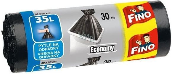 Pytle na odpad Fino Economy 35 l - černé (30 ks)