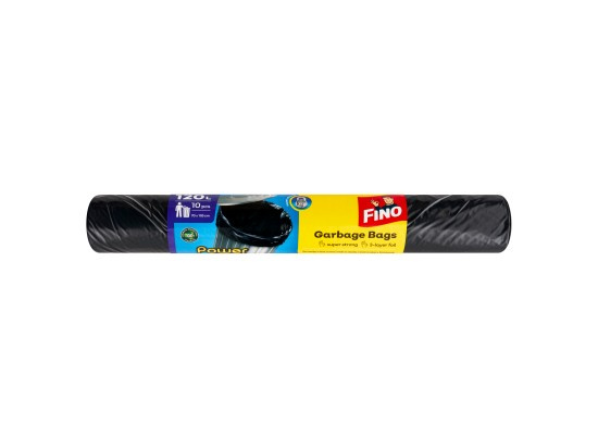 Pytle na odpadky Fino - černé, 120 l, 10 ks, 40 µm