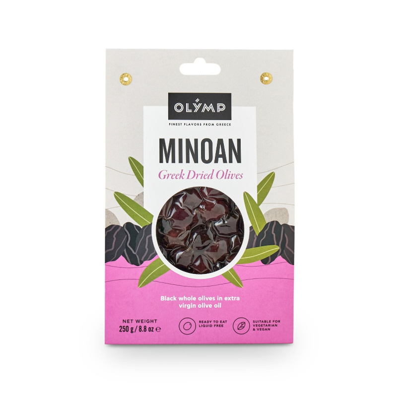 Olymp černé sušené olivy THROUMPES s peckou 250g