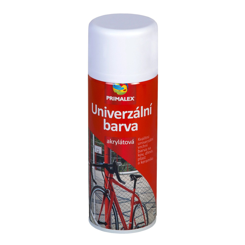 Primalex Univerzální barva ve spreji RAL 9003 signální bílá lesklá 400 ml