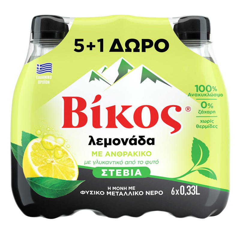 Vikos Citronová limonáda (Lemonáda) STEVIA 6 x 330ml