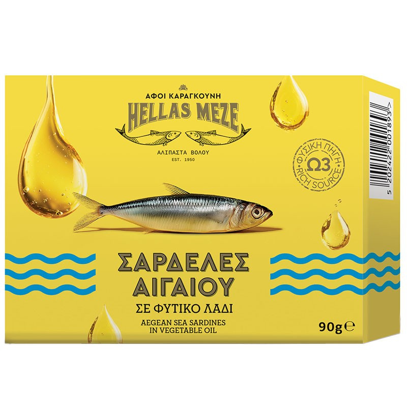 Hellas Meze sardinky v rostlinném oleji 90 g