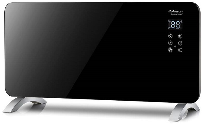 Teplovzdušný konvektor Rohnson R-028 Genius Wi-Fi / 2000 W / IP24 / černá Varianta: ivi1