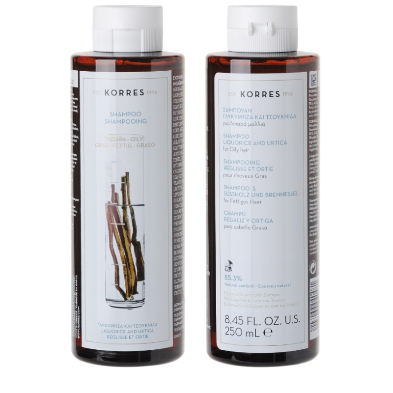 Korres Liquorice and Urtica šampon pro mastné vlasy 250 ml
