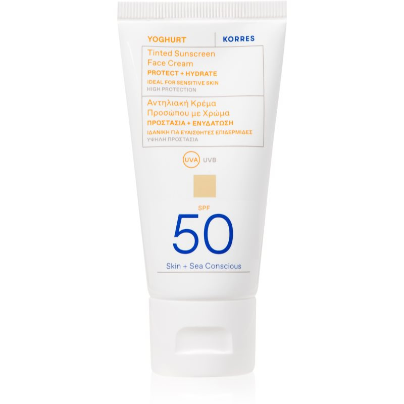 Korres Yoghurt Tinted Sunscreen hydratační tónovací krém SPF 50 50 ml