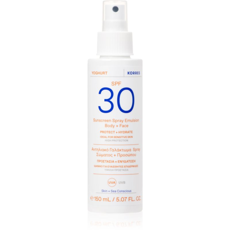 Korres Yoghurt Sunscreen opalovací mléko ve spreji SPF 30 150 ml