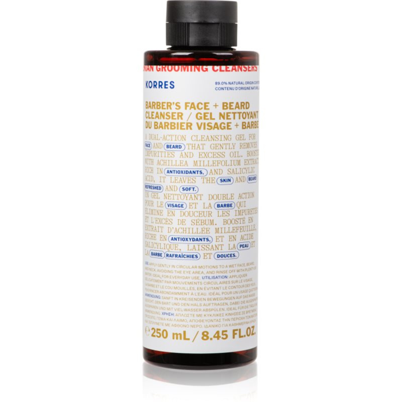 Korres Athenian Grooming čisticí gel na obličej a vousy 250 ml