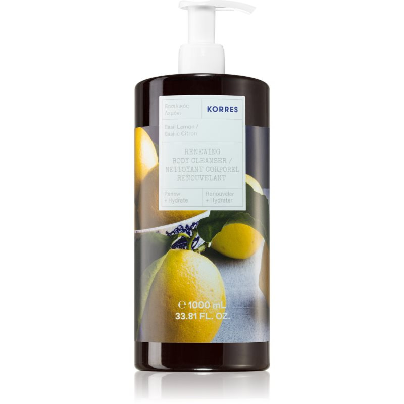 Korres Basil Lemon osvěžující sprchový gel 1000 ml