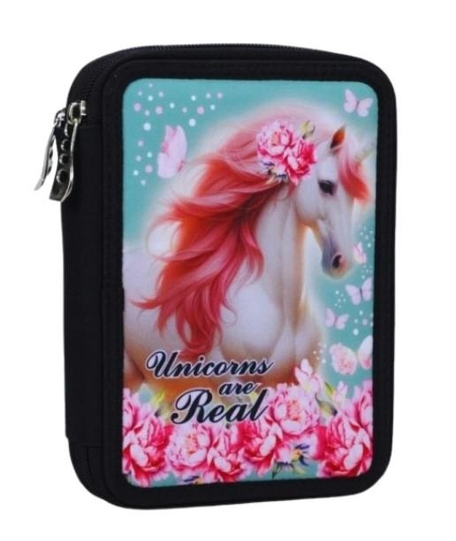 Vybavený dvoupatrový penál Back me up Unicorns are real