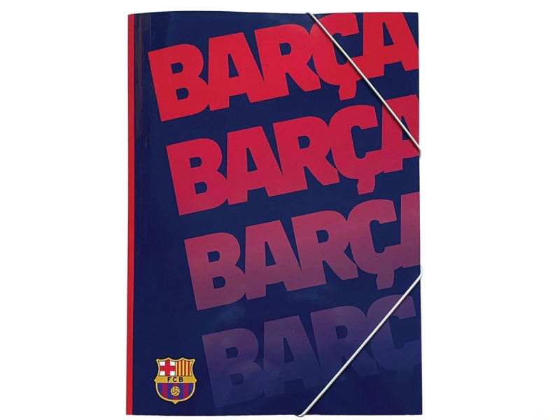 Desky na sešity FC Barcelona A4 s gumičkou tmavě modré