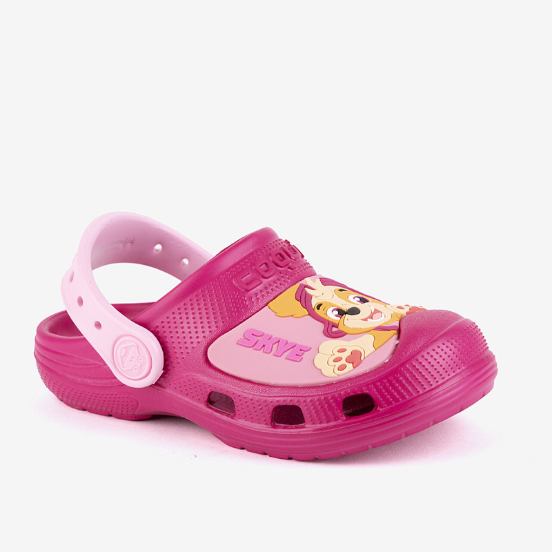 Dětské clogsy COQUI MAXI tmavě růžové Paw Patrol Skye