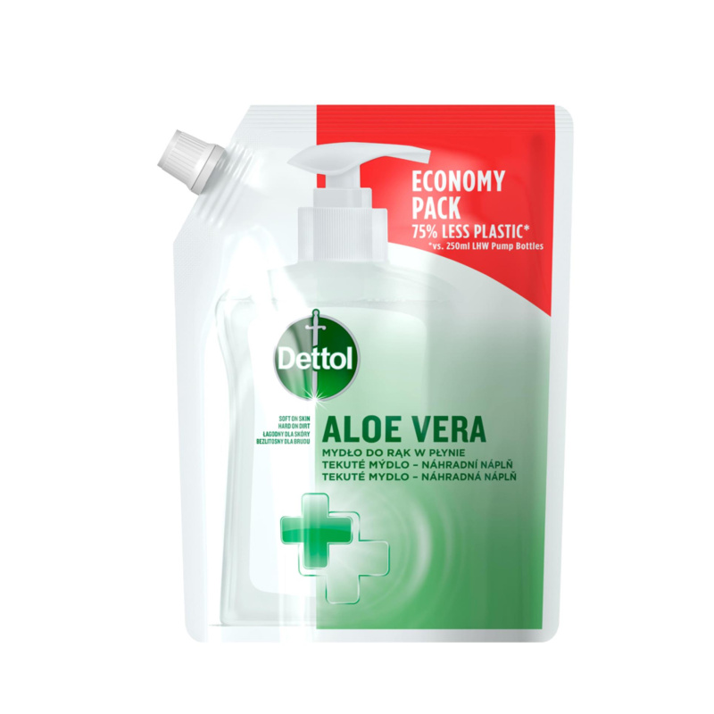Dettol Soft on Skin Aloe Vera tekuté mýdlo náhradní náplň 500 ml