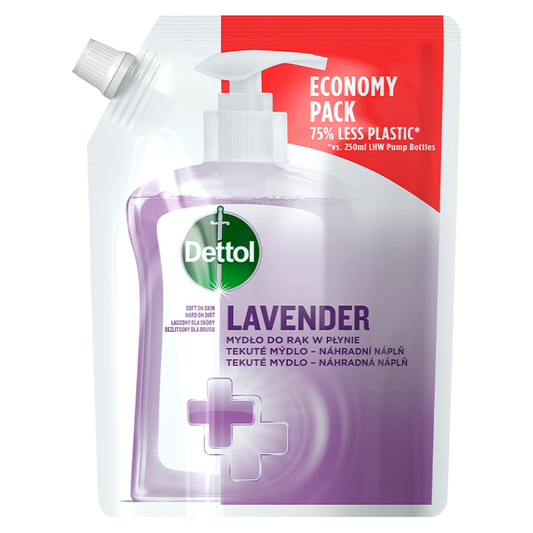 Dettol Soft on Skin Lavender tekuté mýdlo náhradní náplň 500 ml
