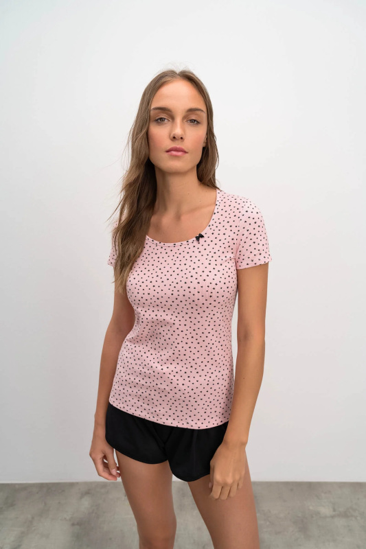 Vamp - Pohodlné dámské triko 16804 - Vamp pink gray S