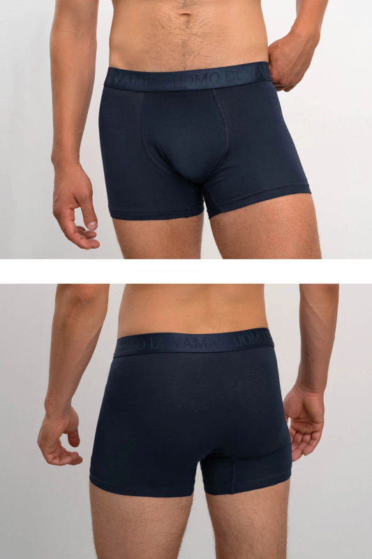 Vamp - Pohodlné pánské boxerky - set 2 ks 16865 - Vamp blue oxford M