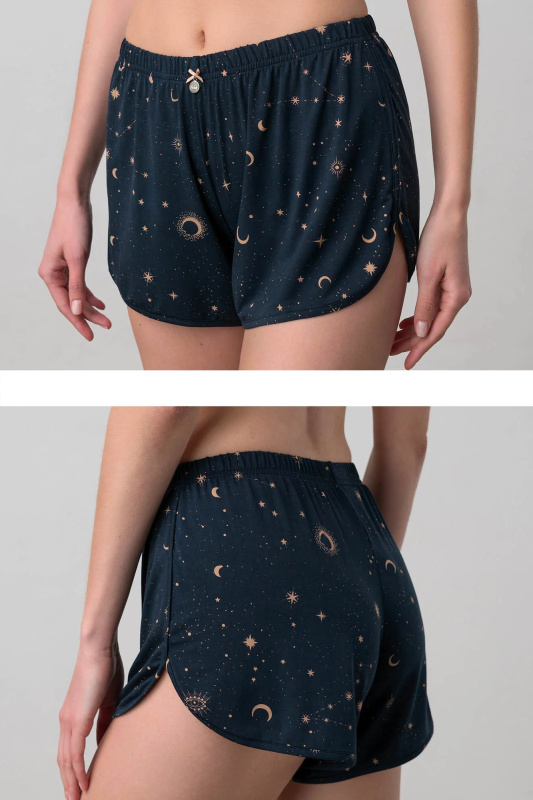 Vamp - Pohodlné dámské šortky - Celeste 17805 - Vamp blue XXL