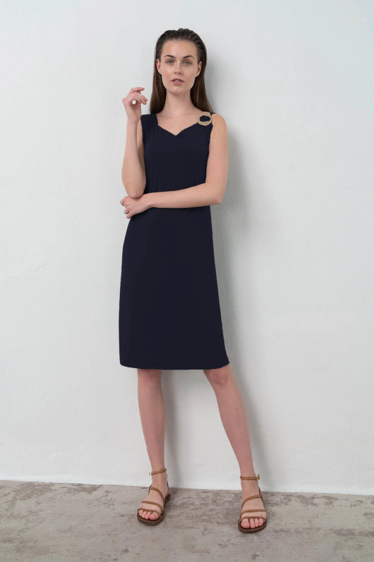 Vamp - Elegantní dámské šaty 16921 - Vamp blue blazer XL
