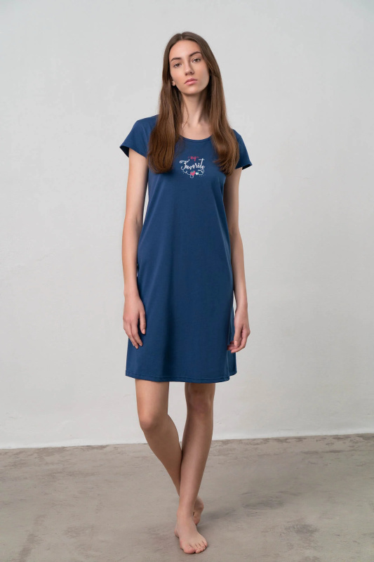 Vamp - Dámská noční košile 70001 - Vamp blue royal S