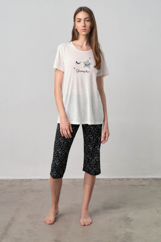 Vamp - Pyžamo s krátkým rukávem 70017 - Vamp white xl