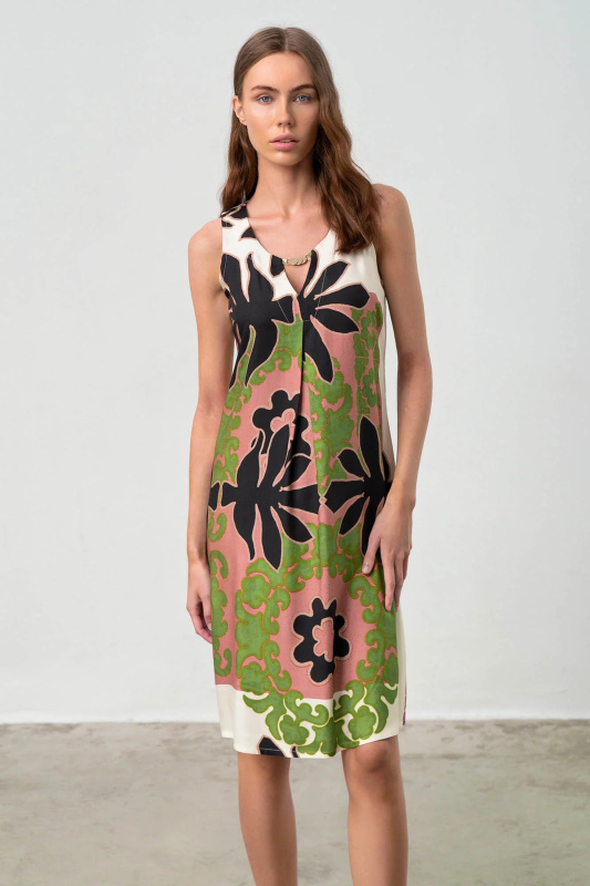 Dámské letní šaty Folegandros 18438  černá vzor - Vamp XXL