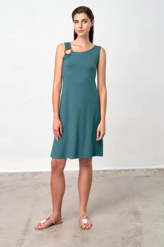 Vamp - Pohodlné dámské šaty – Syrah 18485 - Vamp green atlantic XXL