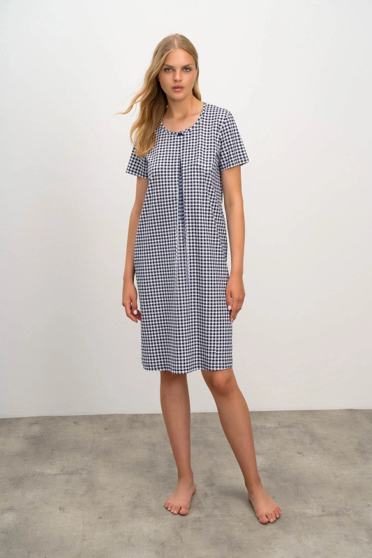 Vamp - Dámská noční košile 70055 - Vamp blue marine M