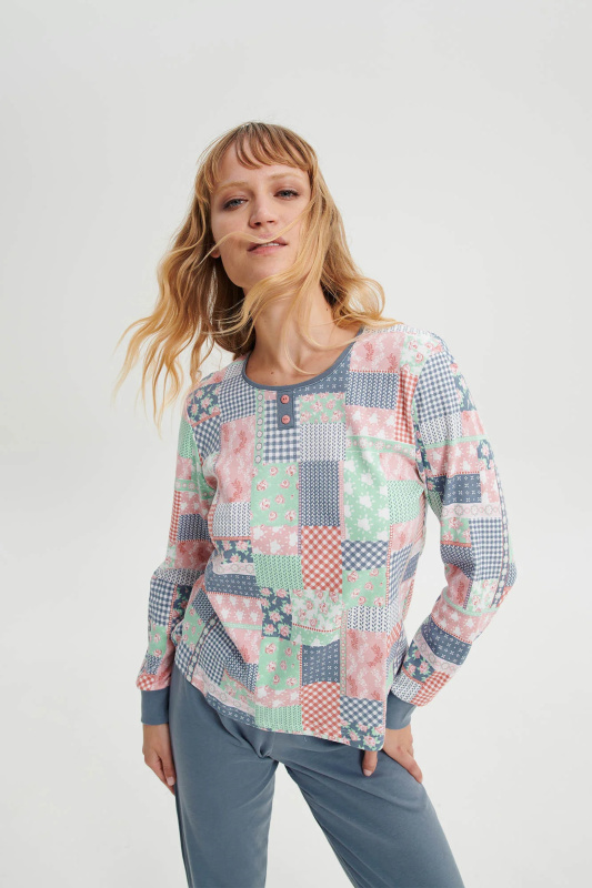 Vamp - Pohodlné dámské pyžamo 17914 - Vamp pink tan XL
