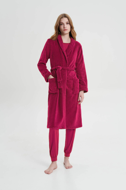 Vamp - Jednobarevný dámský župan 19210 - Vamp fuchsia berry XXL