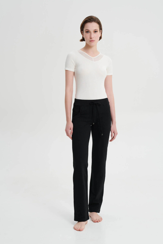 Vamp - Jednobarevné kalhoty s kapsami 19304 - Vamp black XXL