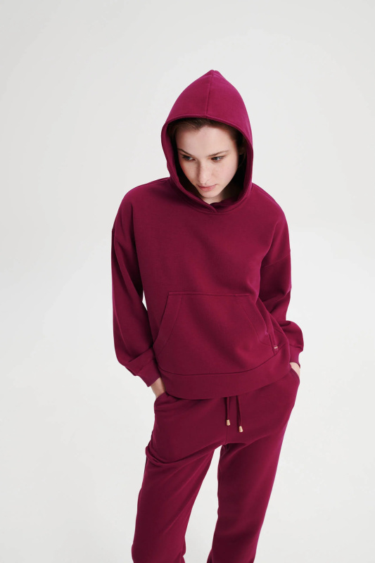 Vamp - Dámská mikina s kapucí 19375 - Vamp red rhodon XXL