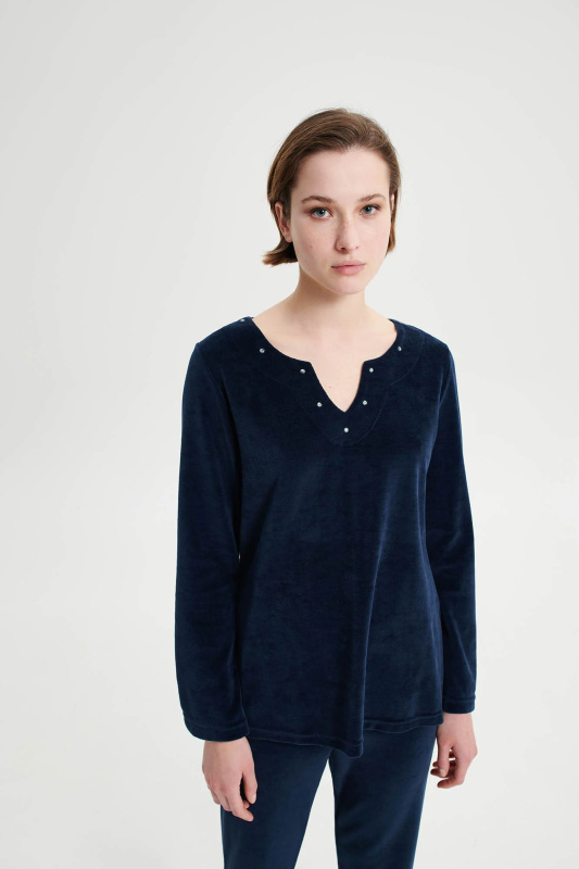 Vamp - Jednobarevná dámská souprava 19396 - Vamp blue sapphire XL