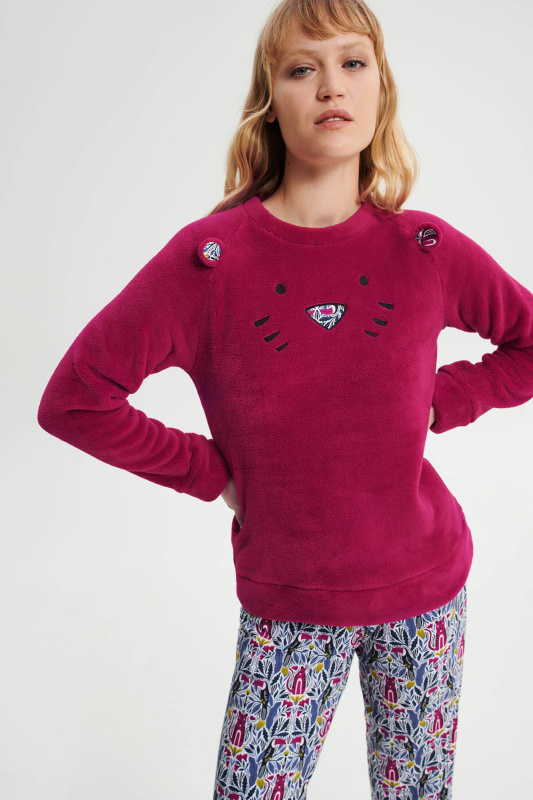 Vamp - Pyžamo s dlouhými rukávy 19424 - Vamp fuchsia berry XXL