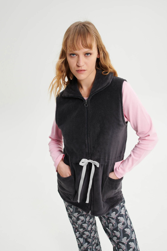 Vamp - Dámská vesta na zip 19463 - Vamp gray stone l
