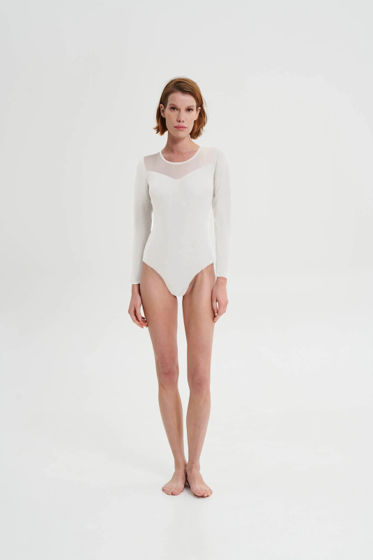 Vamp - Body s dlouhými rukávy 19824 - Vamp cream XXL