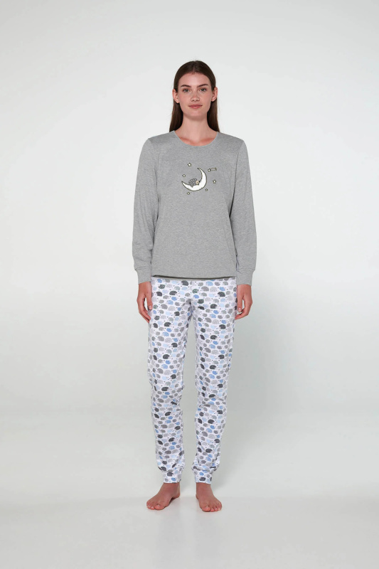 Vamp - Pyžamo s dlouhým rukávem 19490 - Vamp gray melange XL
