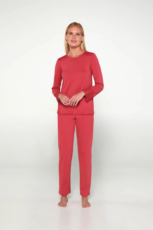 Vamp - Pyžamo s dlouhými rukávy 19910 - Vamp Rose taupe XXL