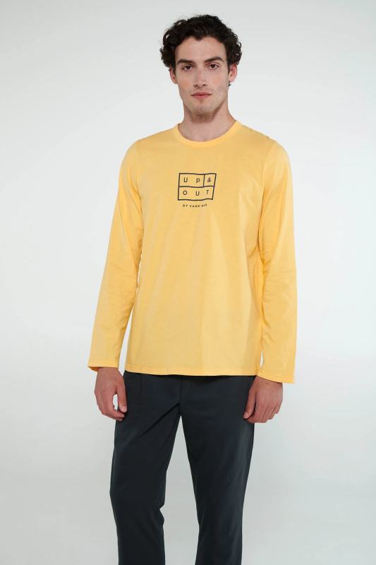 Vamp - Pyžamo s dlouhými rukávy 19921 - Vamp yellow flax L