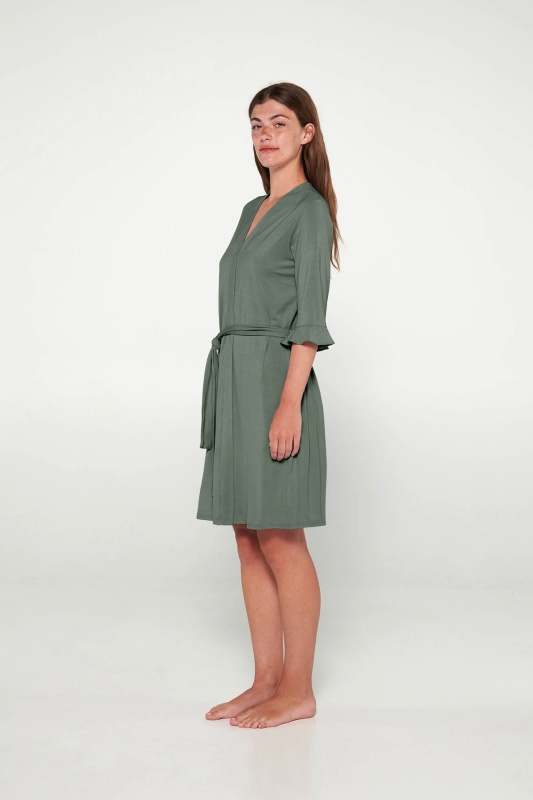 Vamp - Župan s krátkým rukávem 20036 - Vamp green sage xxl
